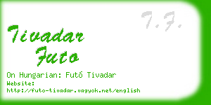 tivadar futo business card